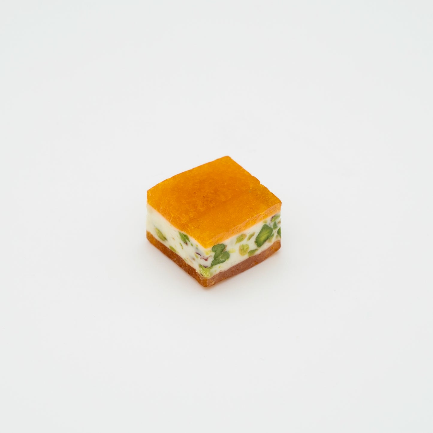 Orange filled with Halva and pistachio 