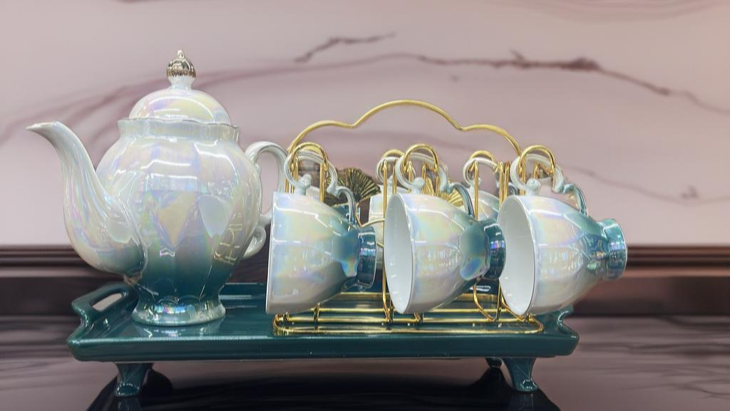 Marble Green Porcelain Tea Set