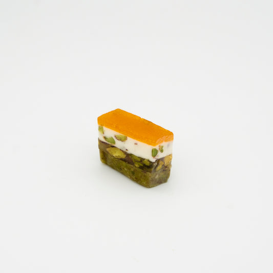 Orange, Helva, pistachio, and honey paste