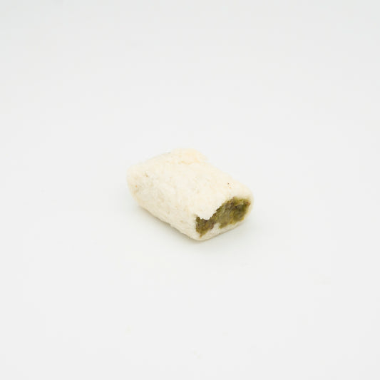 Powder wrapped with pistachio paste filling ￼