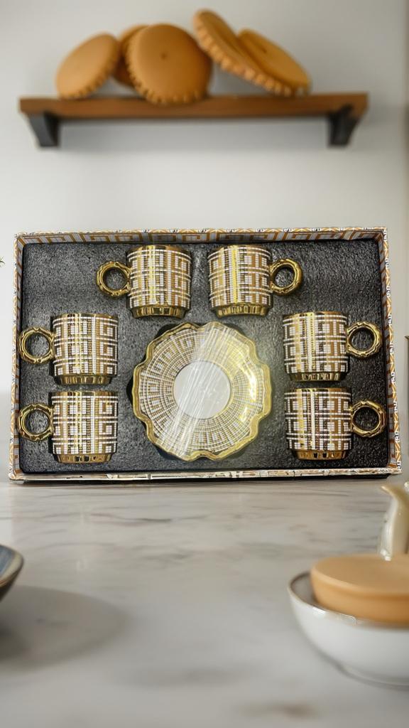 Golden Tea & Coffee Cup Set