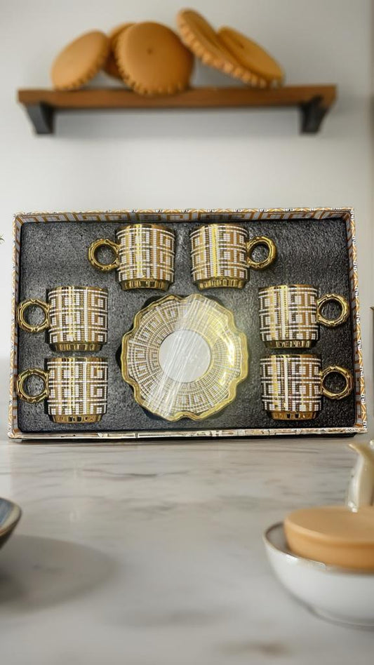 Golden Tea & Coffee Cup Set