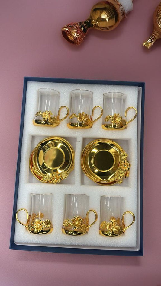 Luxury Floral 24K Gold Tea Set