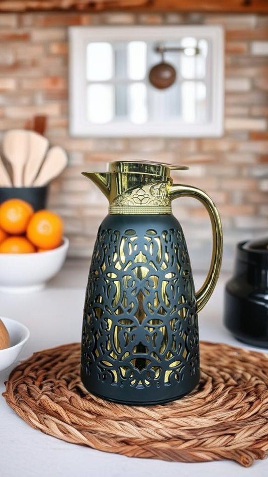 Luxury Thermos – Black & Gold Design
