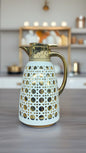Luxury Thermos – White & Gold Design
