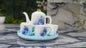 Marble Floral Porcelain Tea Set