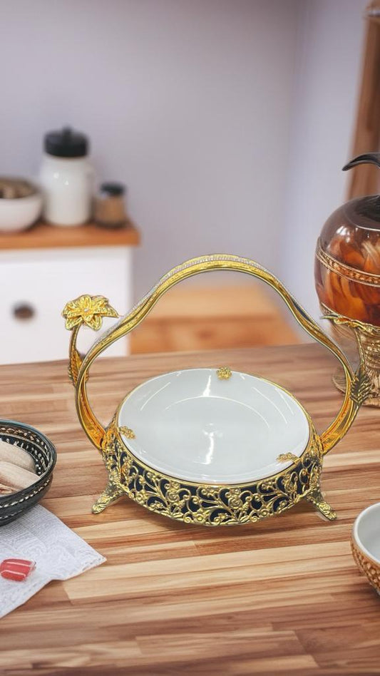 Luxury Black & Gold Serving Tray