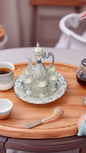White & Silver Turkish-Style Tea Set