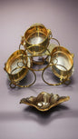 Luxury Golden Round Serving Basket