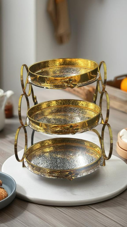 Luxury 3-Tier Oval Serving Baskets